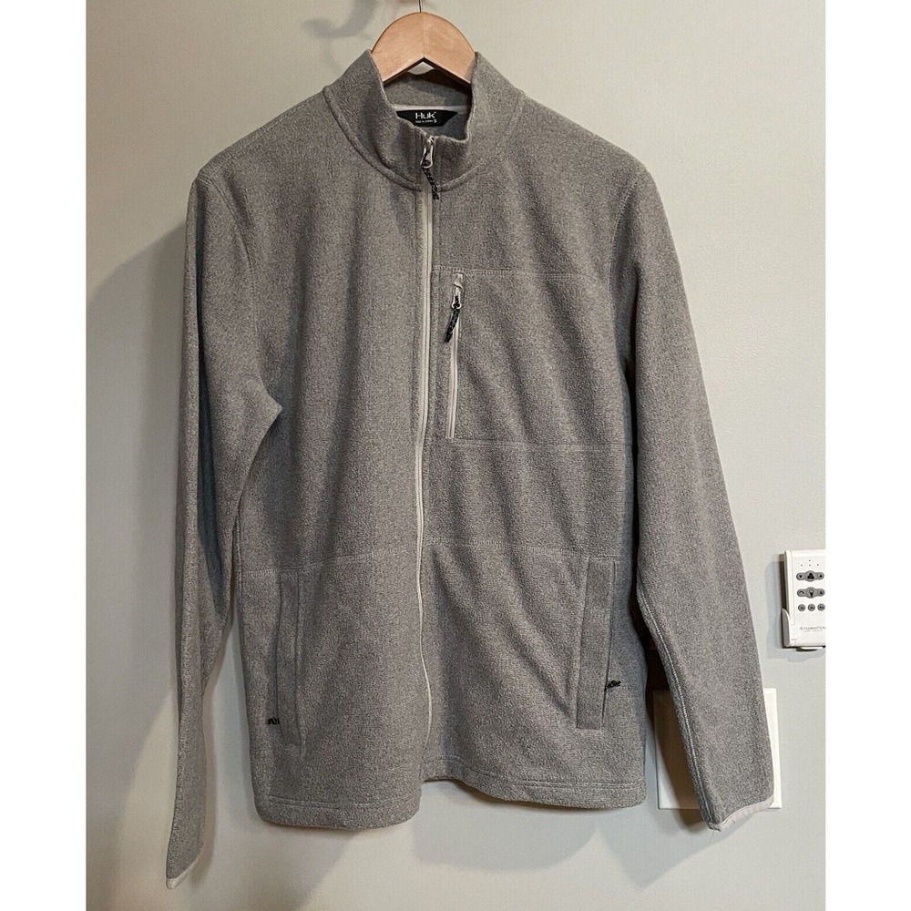 Huk Jacket Fleece Fishing Zip Up Mid Weight Performance Zip‎ Up Small